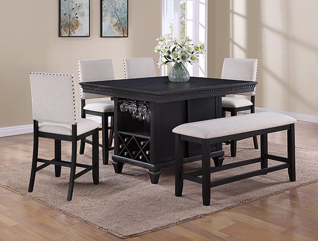 2772CL-6P REGENT CT HT DINING CHARCOAL