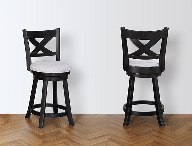 2993DV-24 KIPPER SWIVEL PUB STOOL DOVE K/D