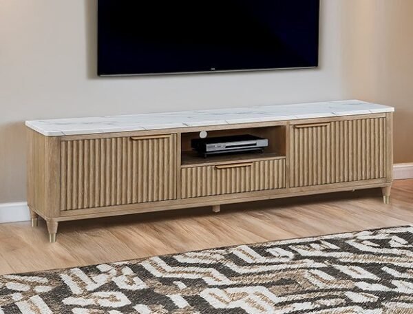 B1450-9 KARA TV STAND-CERUSED NATURAL