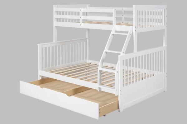 bb21-2_orig.jpeg BB21 Twin/Full Bunk Bed w/Twin Trundle White