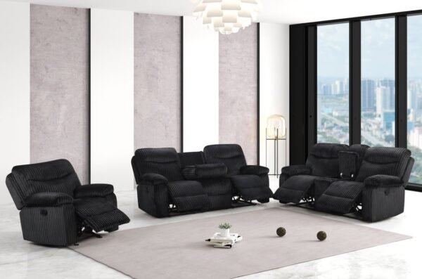 bravo-black-1_orig.jpg BRAVO - Black 3pc Reclining Set