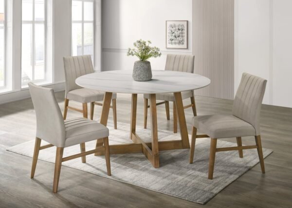 enzo10-dining-set-1-4_orig.jpeg ENZO10 Light Oak Dining Table + 4 Chair Set