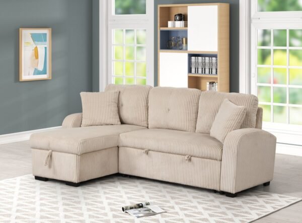 silvia-beige-8_orig.jpg Silvia Beige - Reversible Sectional With Pull-Out Bed